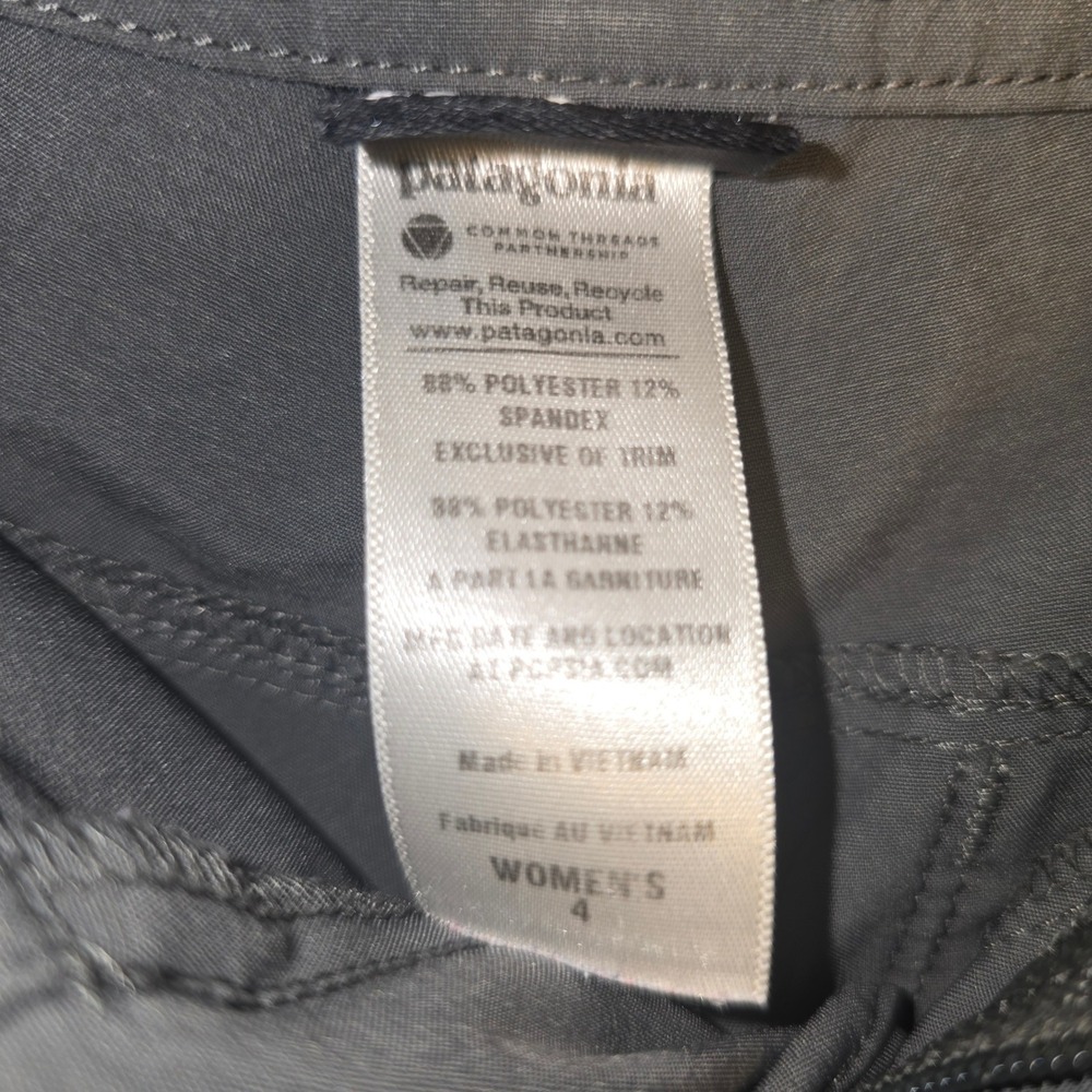 Patagonia Quandary Shorts 4 Women Gray Hiking Outdoor Stretch Lightweight - Picture 6 of 6